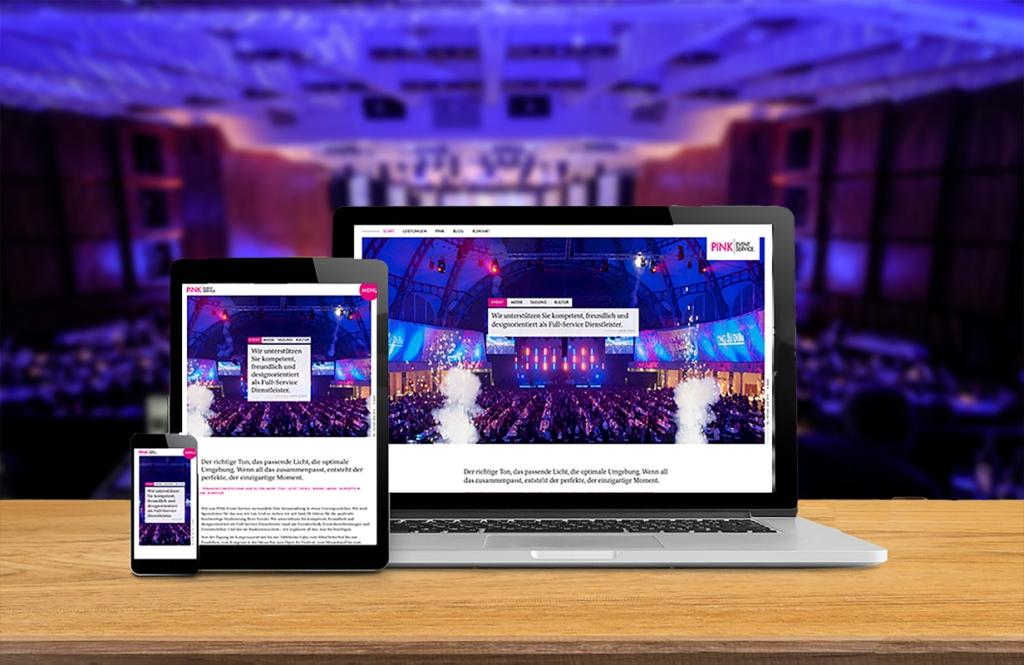 Neue Website Eventagentur und Veranstaltungstechnik Pink Event Service