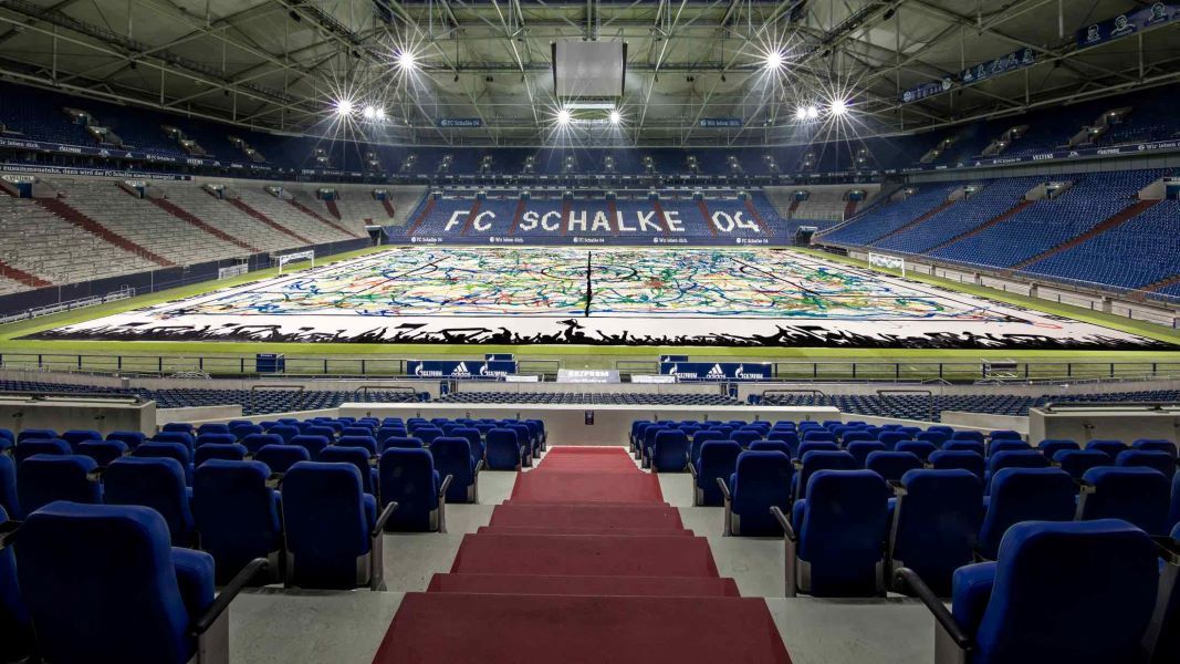 Fußball-Gemeinschaftskunstwerk auf Schalke