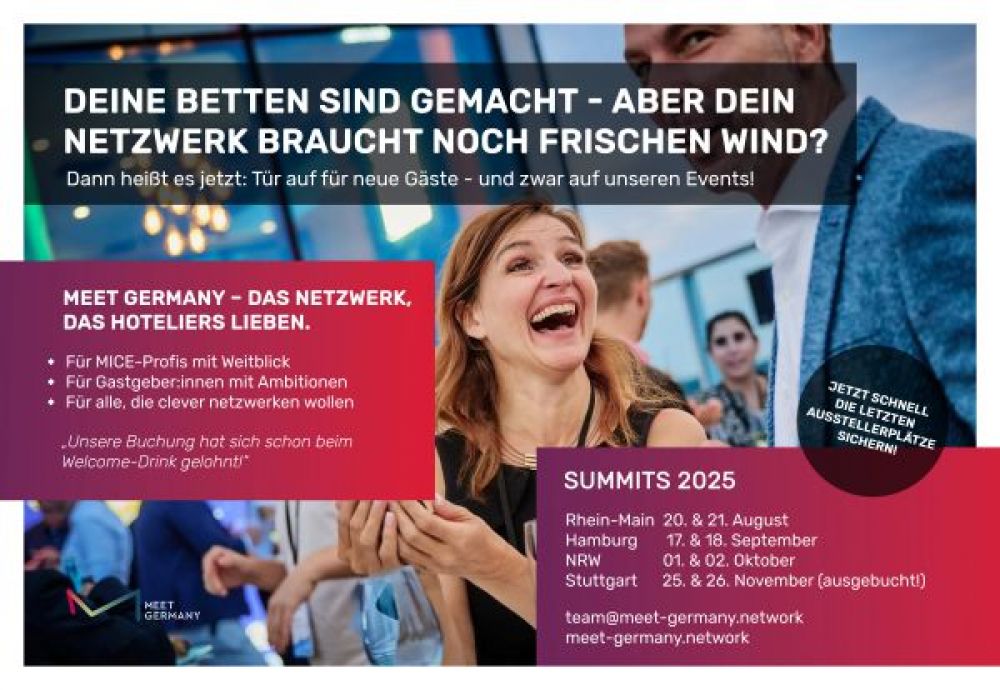 MEET GERMANY auf Wachstumskurs – neue Formate, starke Partnerschaften und vier SUMMITS im Herbst