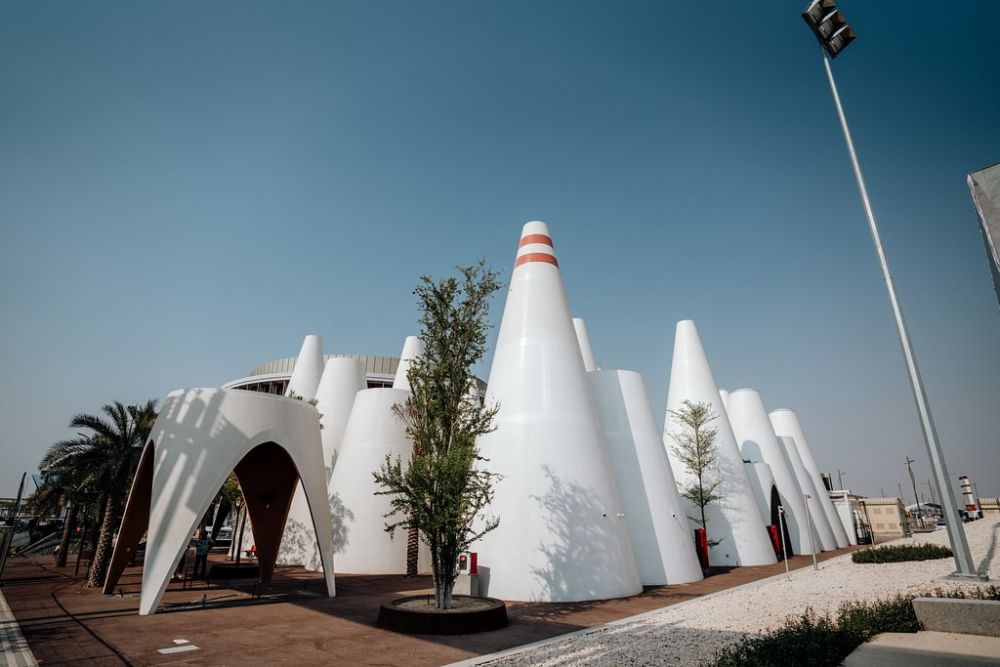 EXPO Pavillon von Österreich ohne Screens und Texte