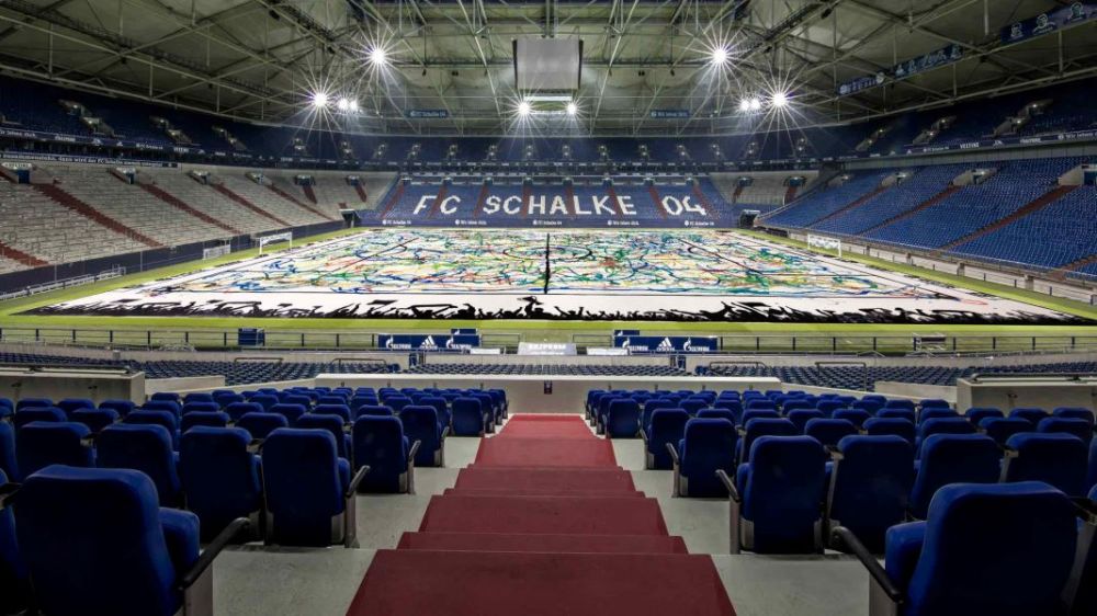 Fußball-Gemeinschaftskunstwerk auf Schalke