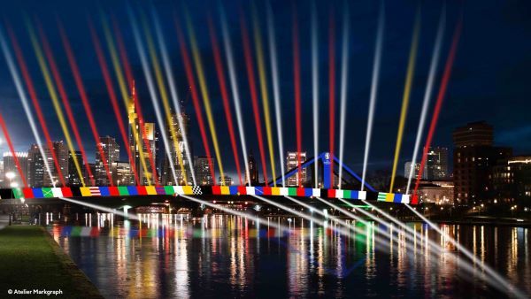 Frankfurt feiert EM-Start mit Licht- und Musikshow