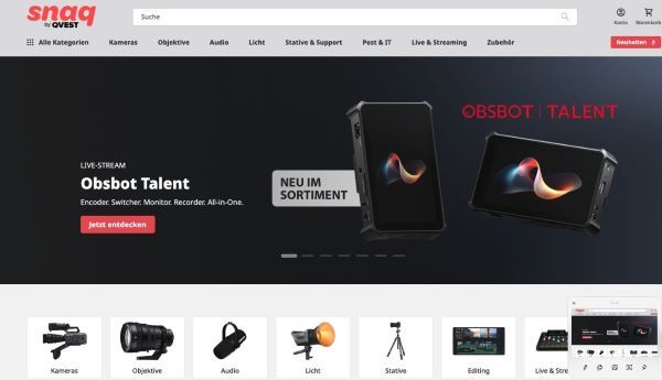 Qvest eröffnet Onlineshop snaq für Content Creator